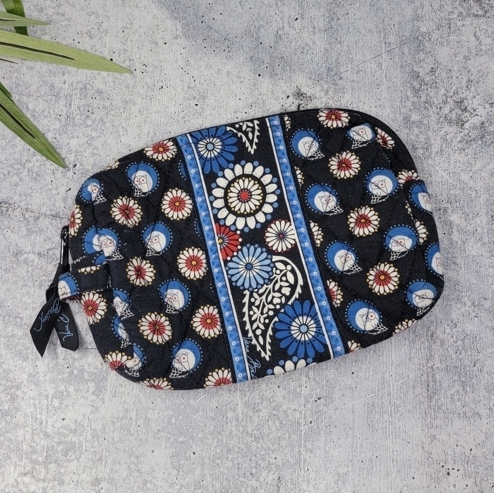 Vera Bradley Zip Top Cosmetic Bag in Night Owl Print